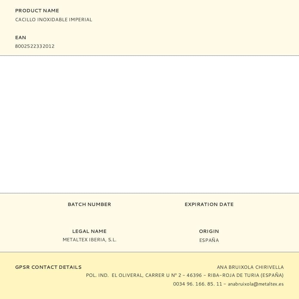 Cacillo inoxidable imperial