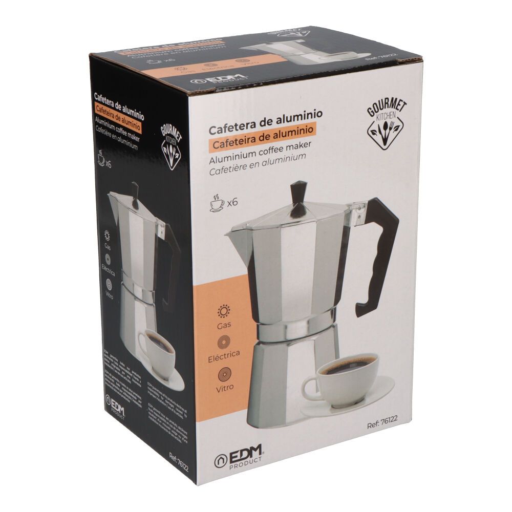 Cafetera de aluminio 6 tazas
