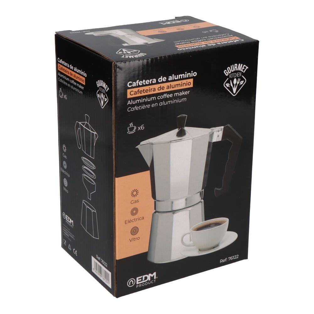 Cafetera de aluminio 6 tazas