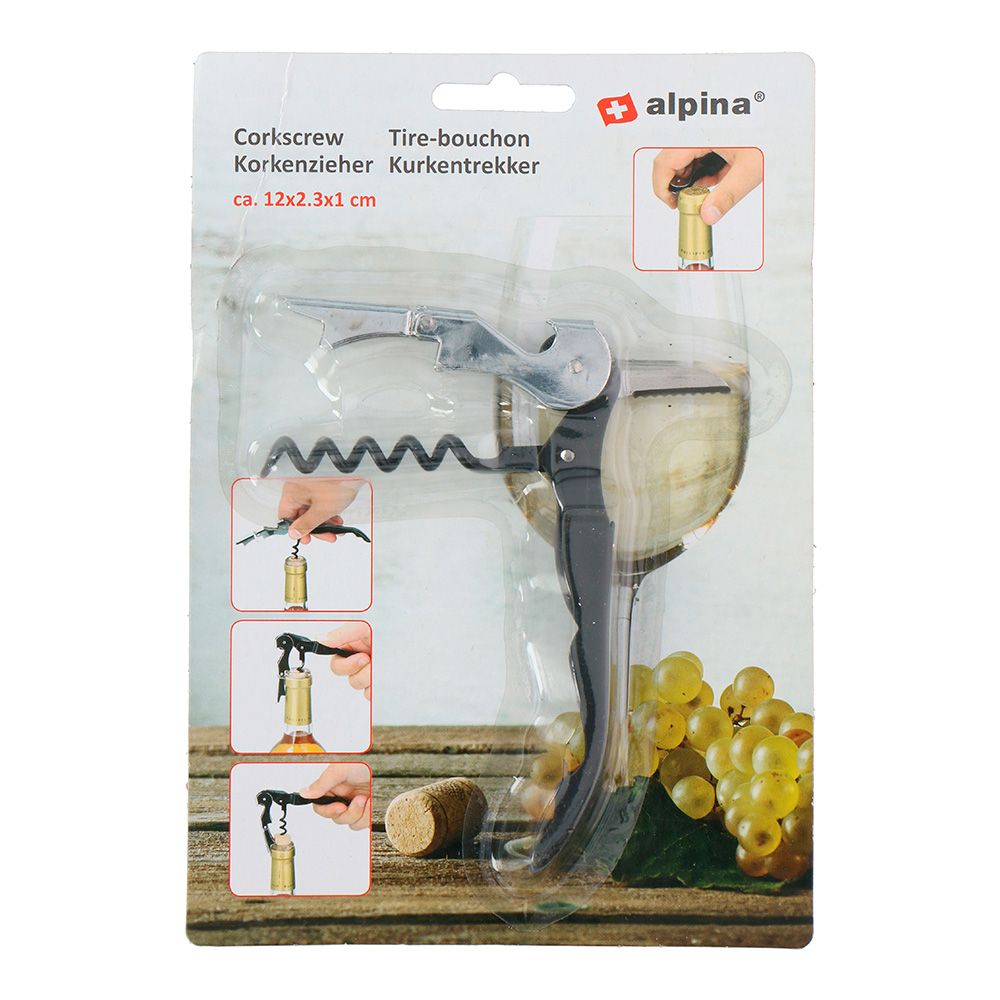 Sacacorchos de camarero sommelier inoxidable/abs 12 cm