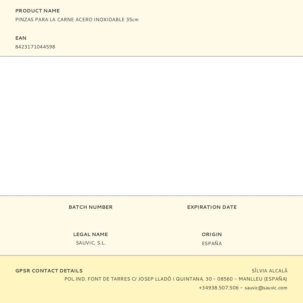 Pinzas para la carne acero inoxidable 35cm