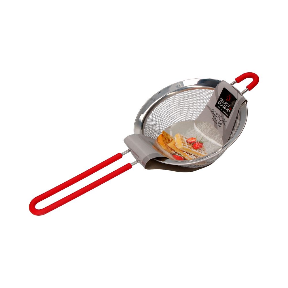 Colador inoxidable con mango de silicona ø13,5 cm