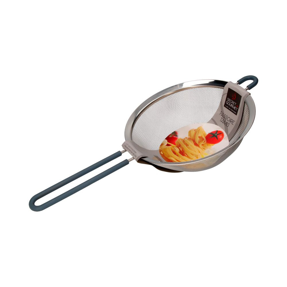Colador inoxidable con mango de silicona ø20 cm