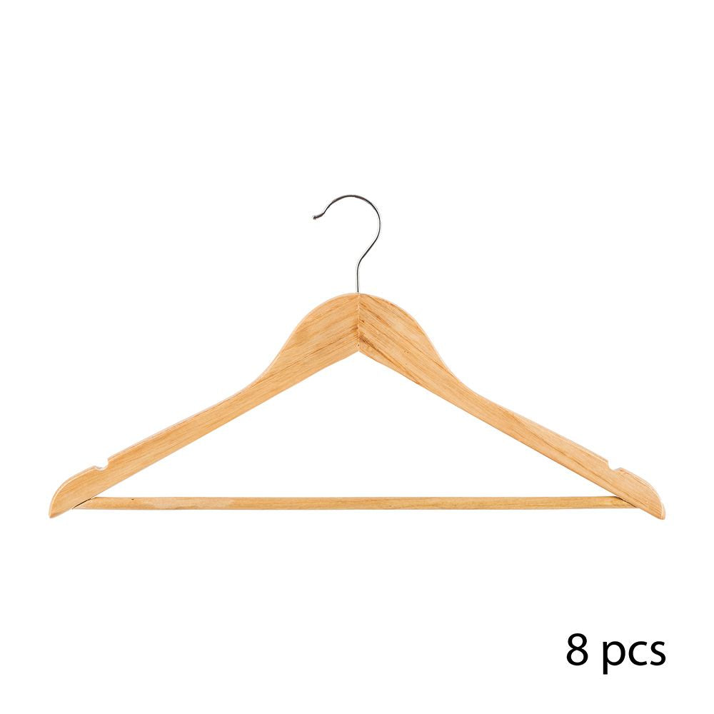 Perchas de madera 45 x 23,5 cm, 8 uds