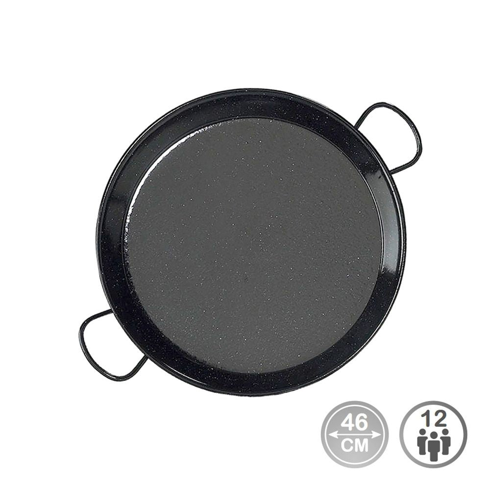 Paellera tradicional de acero esmaltado ø46 cm (12 personas)