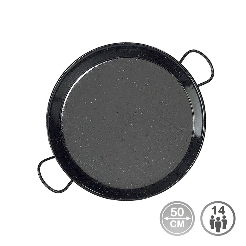 Paellera tradicional de acero esmaltado ø50 cm (14 personas)