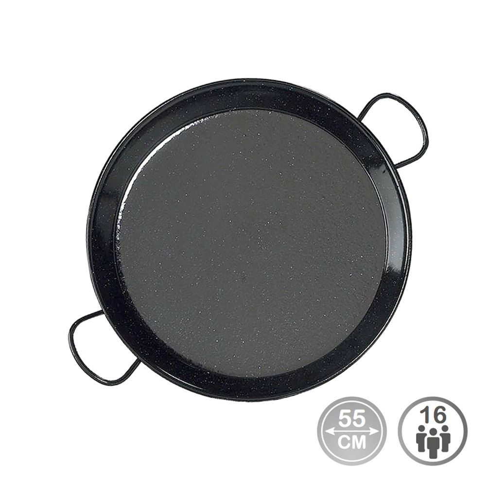 Paellera tradicional de acero esmaltado ø55 cm (16 personas)