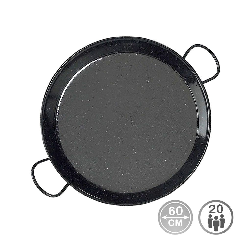 Paellera tradicional de acero esmaltado ø60 cm (20 personas)