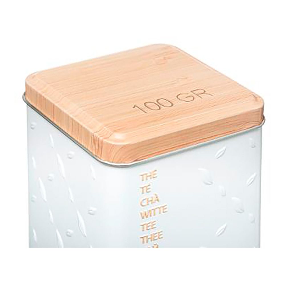 Caja metálica modelo scandi nature para té 100 g