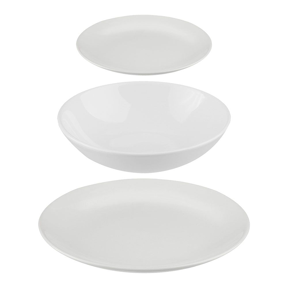 Vajilla 18 piezas color blanco