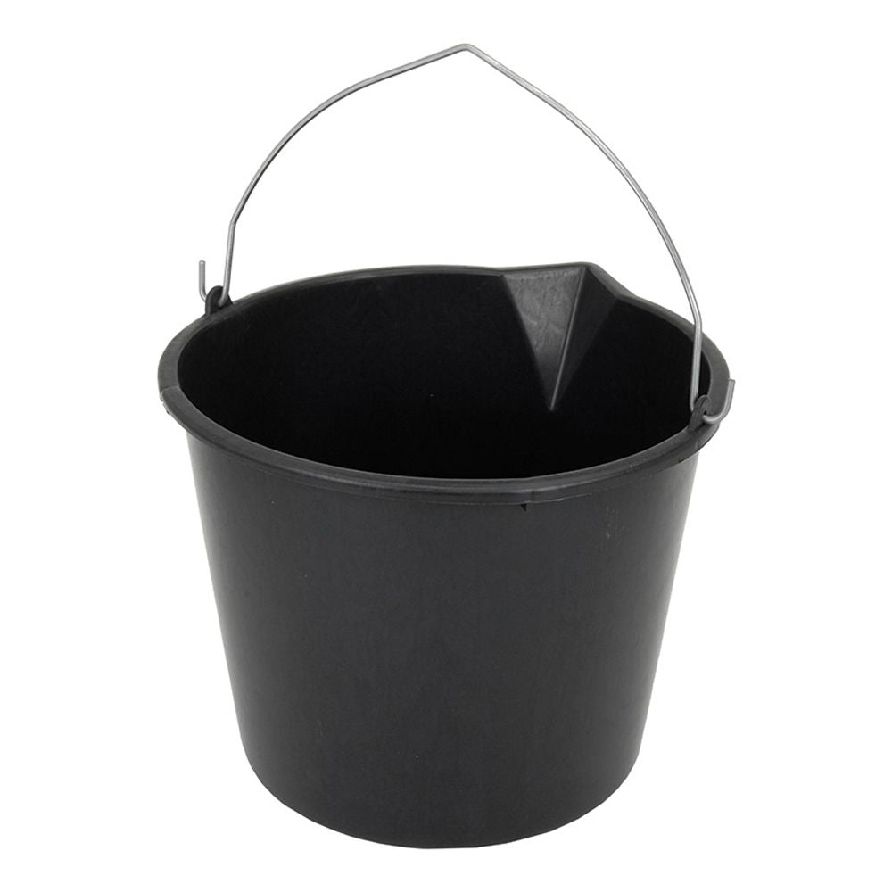 Cubo con asa color negro 12 l