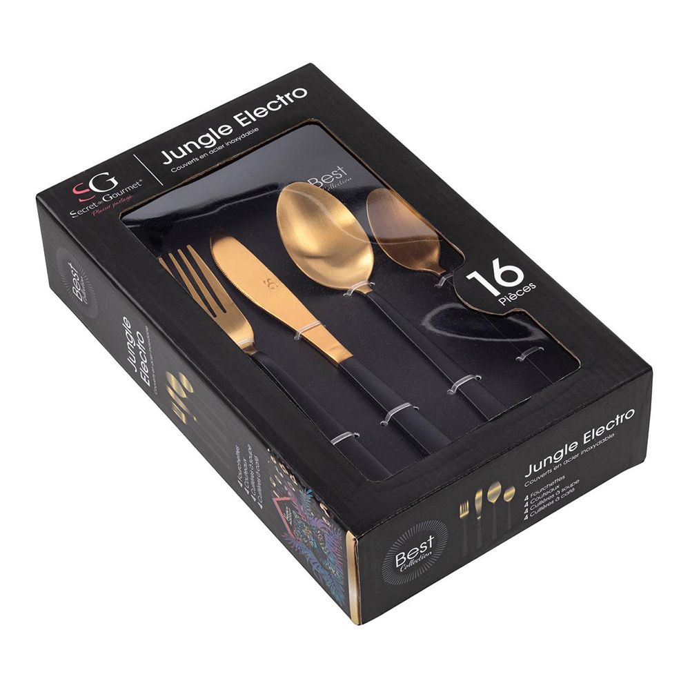 Cubertería 16 piezas jungle edition