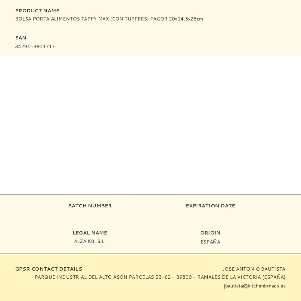 Porta alimentos tappy max + 2 fiambreras