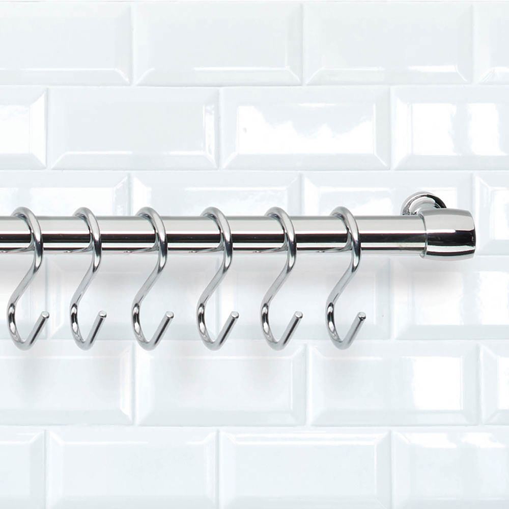 Ganchos "s" lonardo cromados 6,5 cm, 6 uds