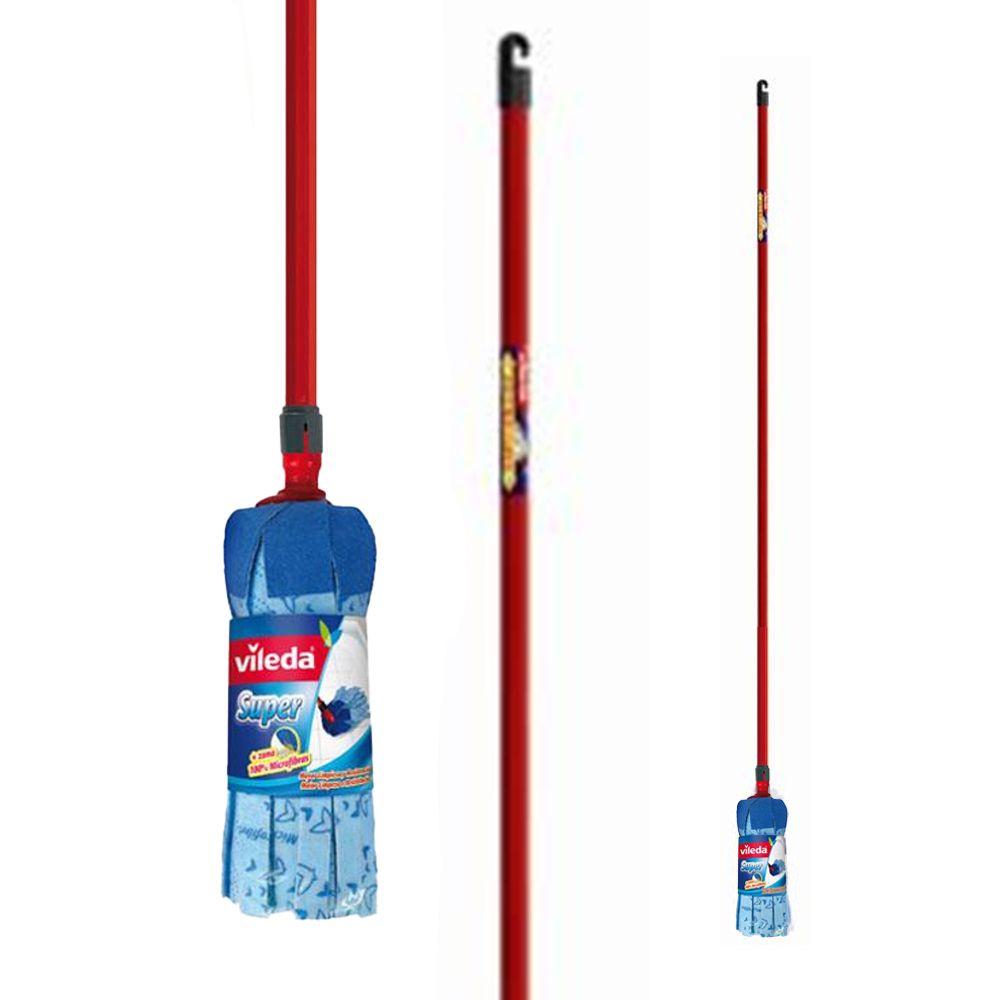 Fregona super + 30% microfibras + palo para fregona