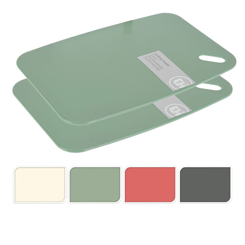 Tablas de corte 2 uds colores surtidos 35 x 24 cm / 30 x 20 cm