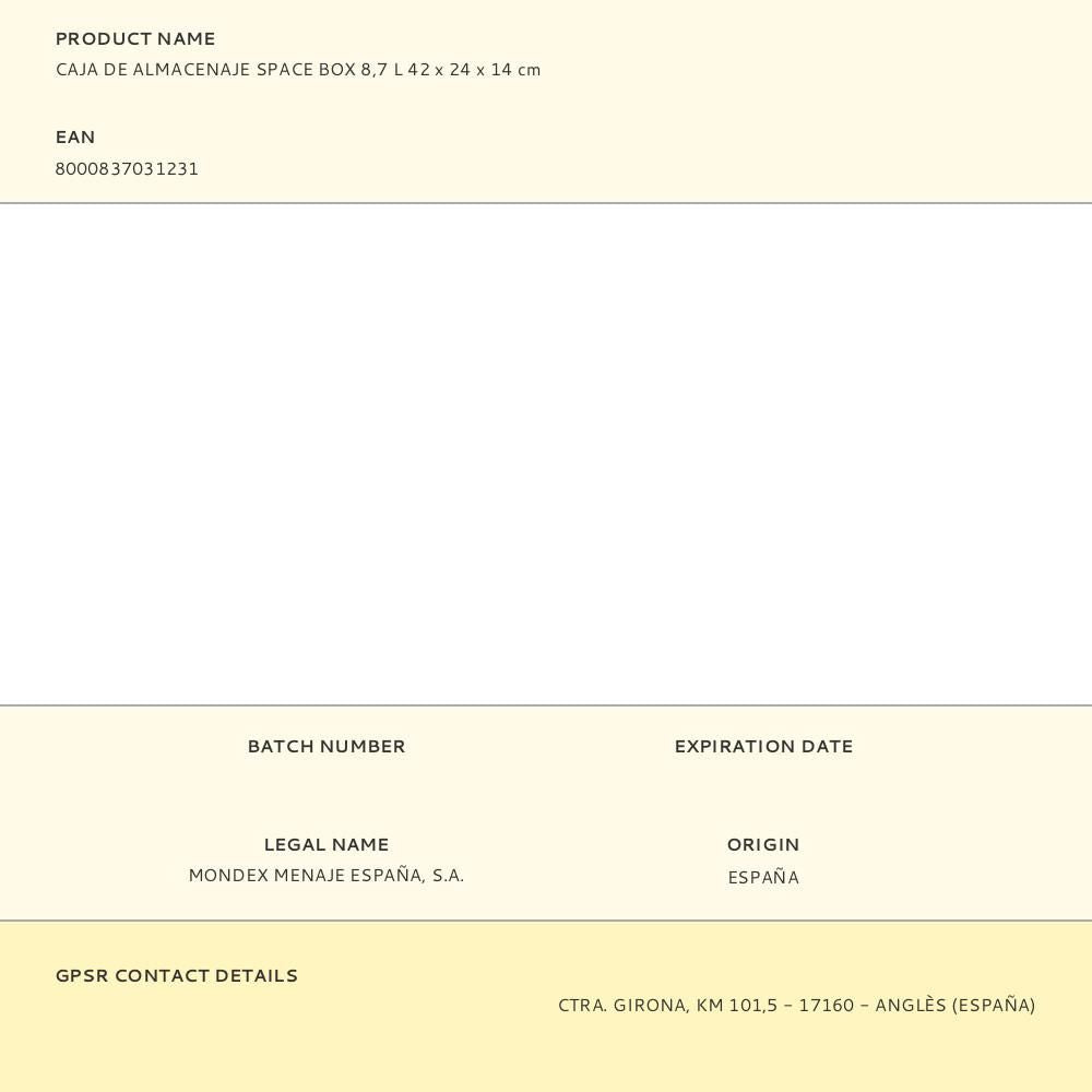 Caja de almacenaje space box 8,7 l 42 x 24 x 14 cm