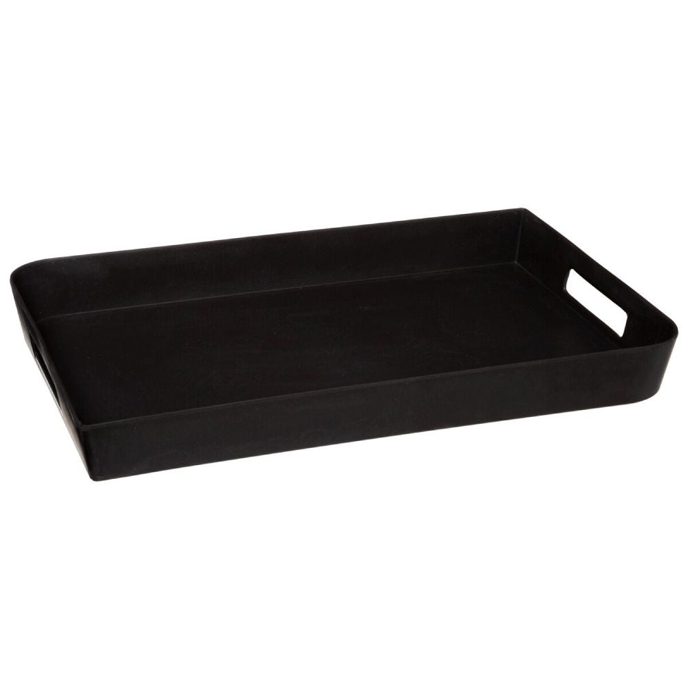 Bandeja de melamina negra coleccion noir kitchen 45 x 30 cm
