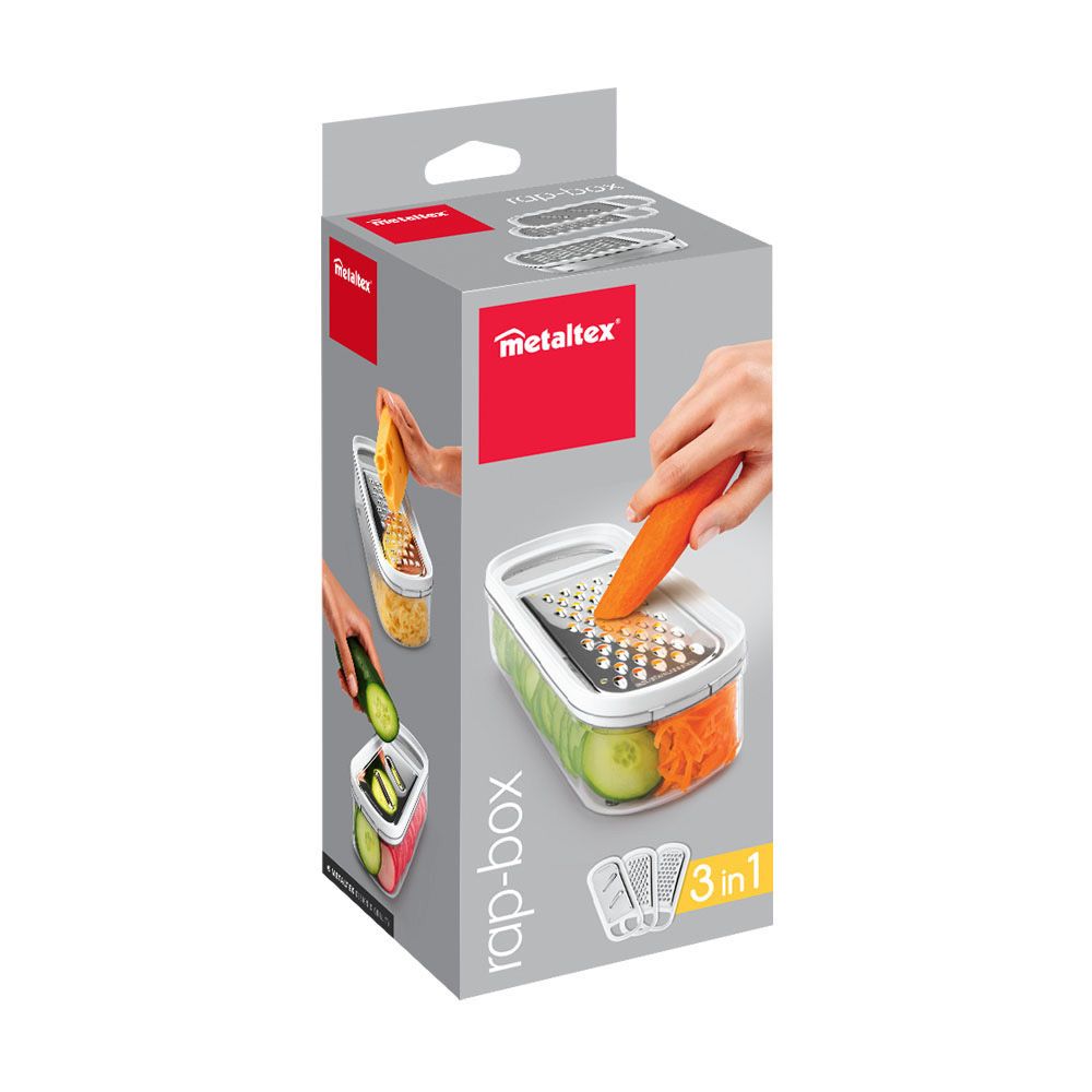 Rallador con contenedor 3 en 1 rap-box 21 cm