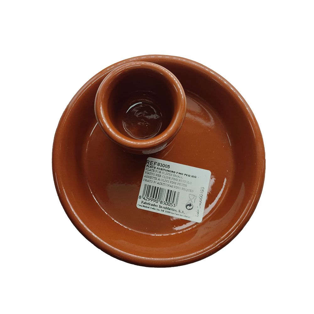 Plato aceitunero de barro ø13 x 5 cm