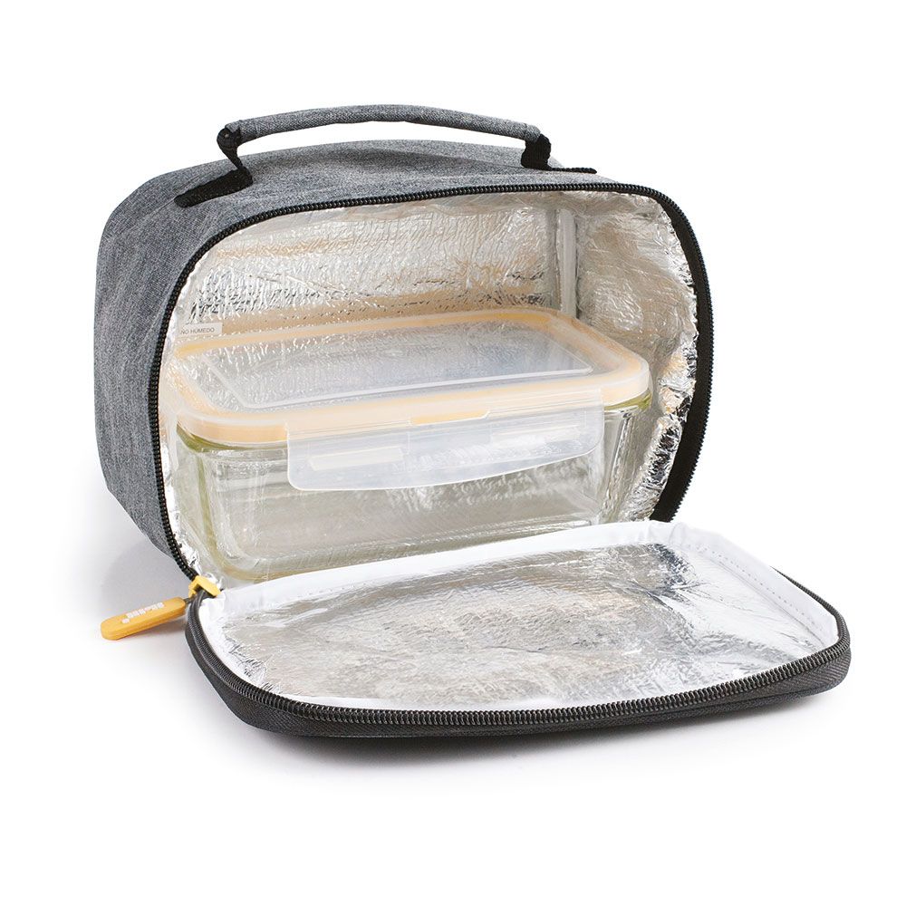 Porta alimentos gris + fiambrera