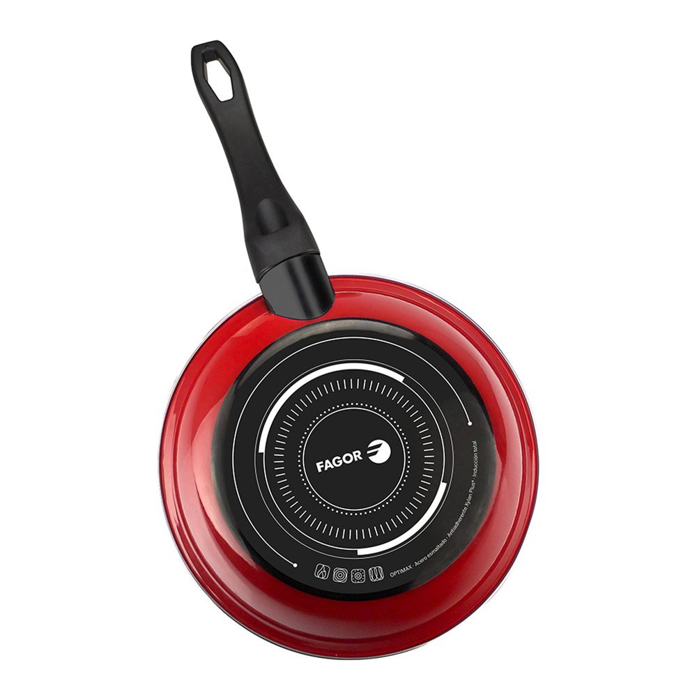 Sartén de acero aisi 430 optimax roja ø26 cm