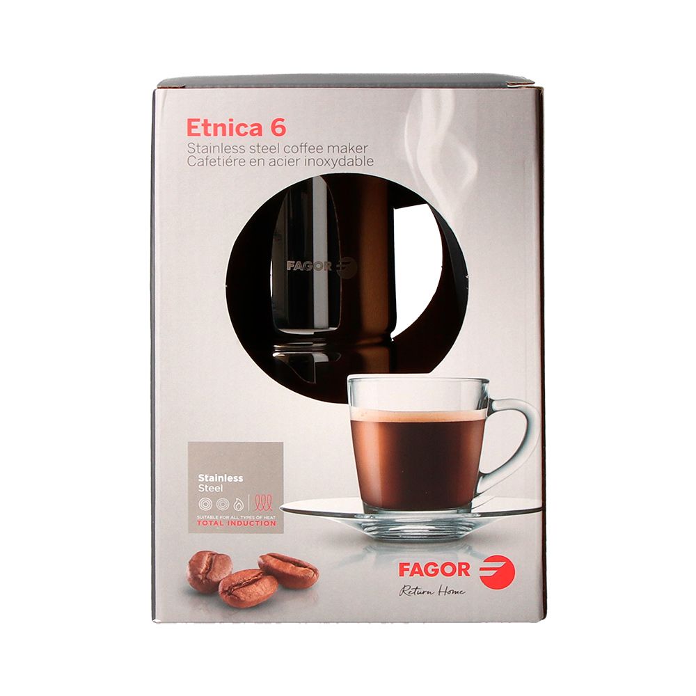 Cafetera etnica de acero inoxidable 18 / 10, 10 tazas