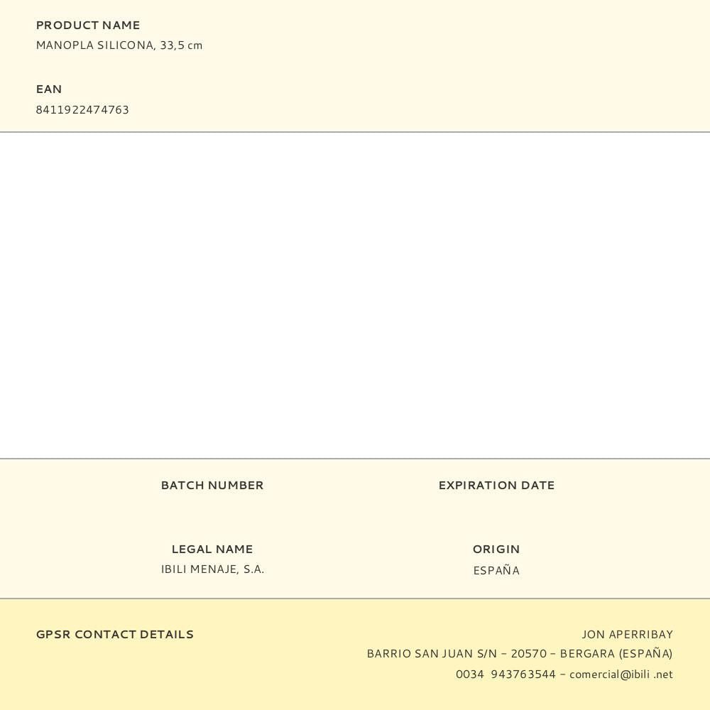 Manopla silicona 33,5 cm