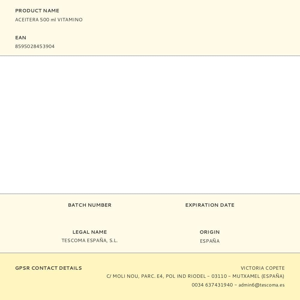 Aceitera vitamino 500 ml