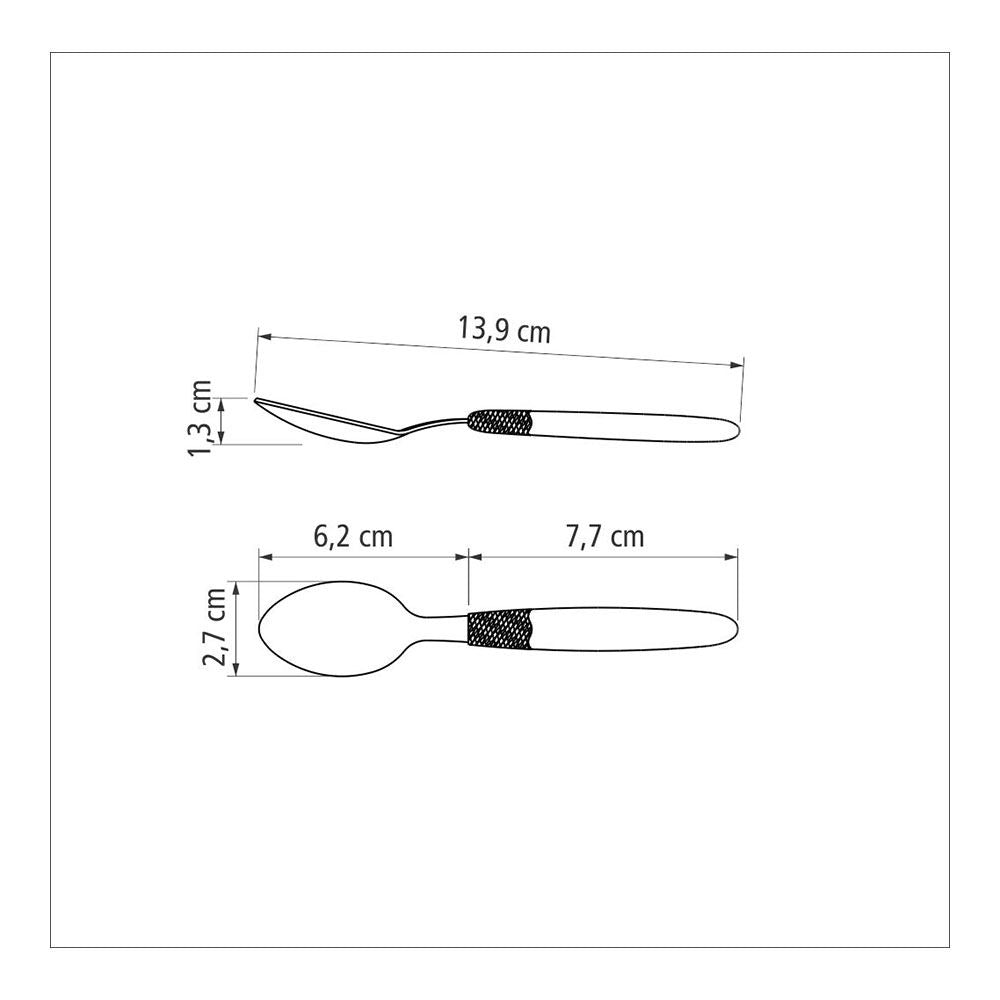 Cubertería 30 piezas negro