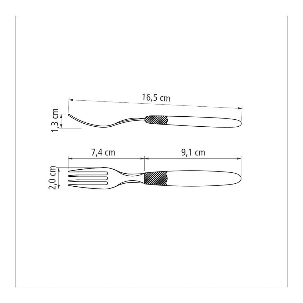 Cubertería 30 piezas negro