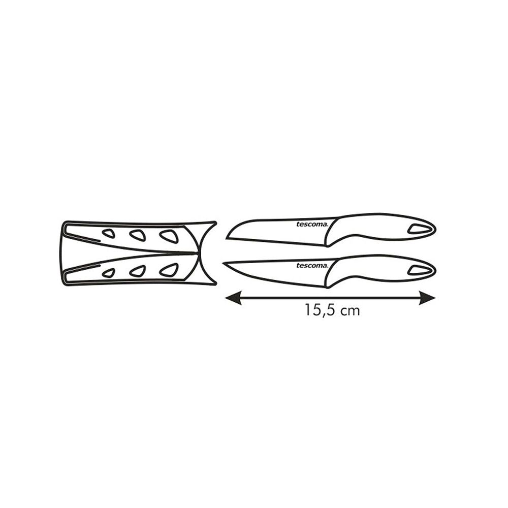 Mini cuchillos presto 6 cm, 2 uds