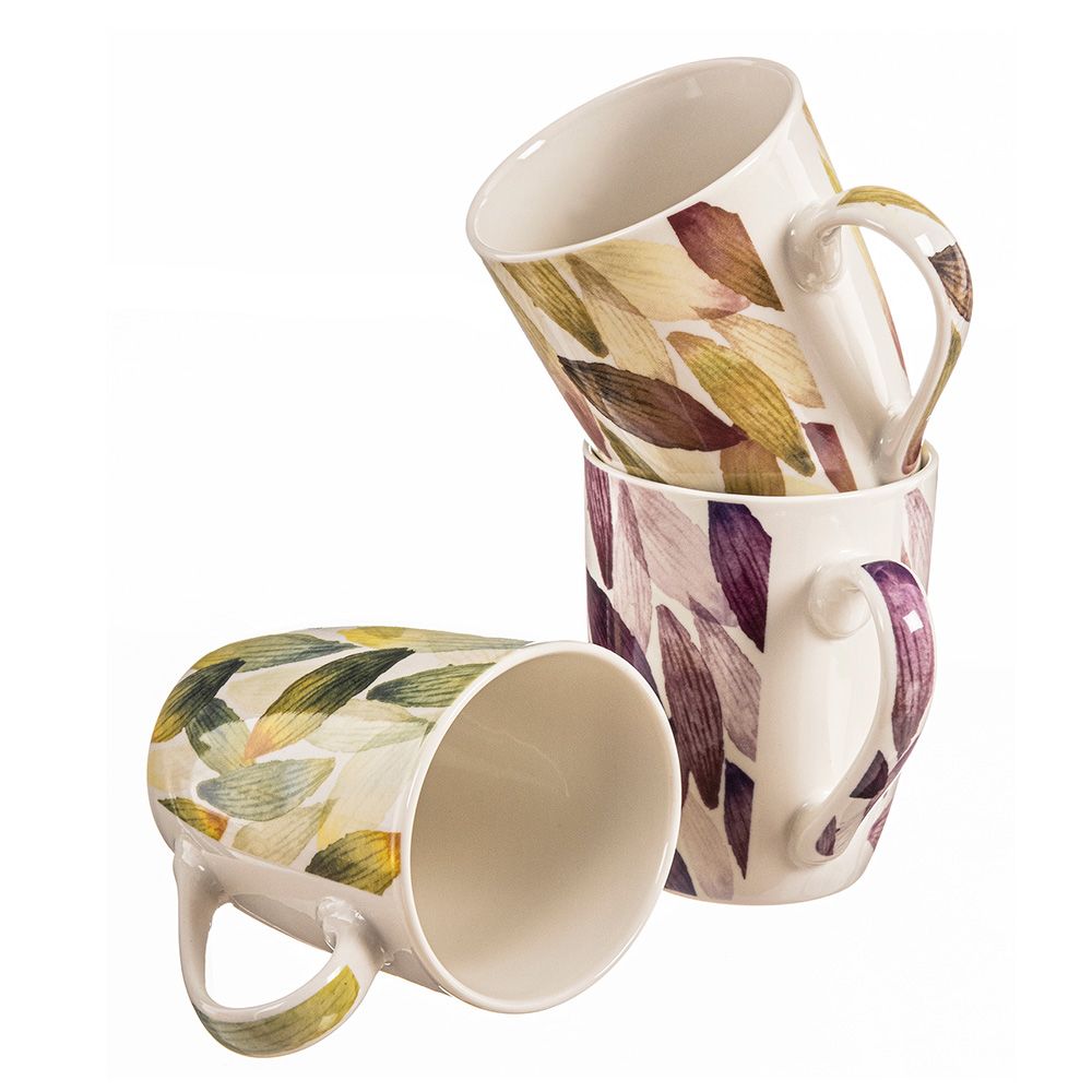 Taza diseño plumas colores surtidos 340 ml