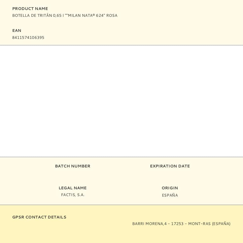 Botella de tritán nata® 624 rosa 0,65 l