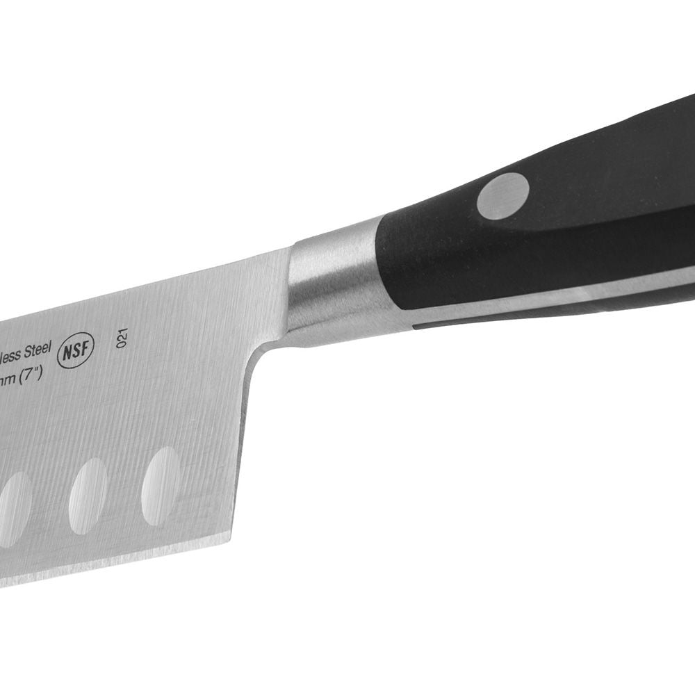 Cuchillo santoku con alveolos serie riviera 180 mm