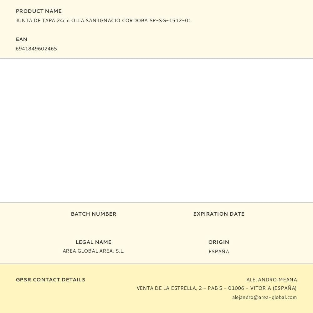 Junta de tapa 24cm olla san ignacio cordoba sp-sg-1512-01