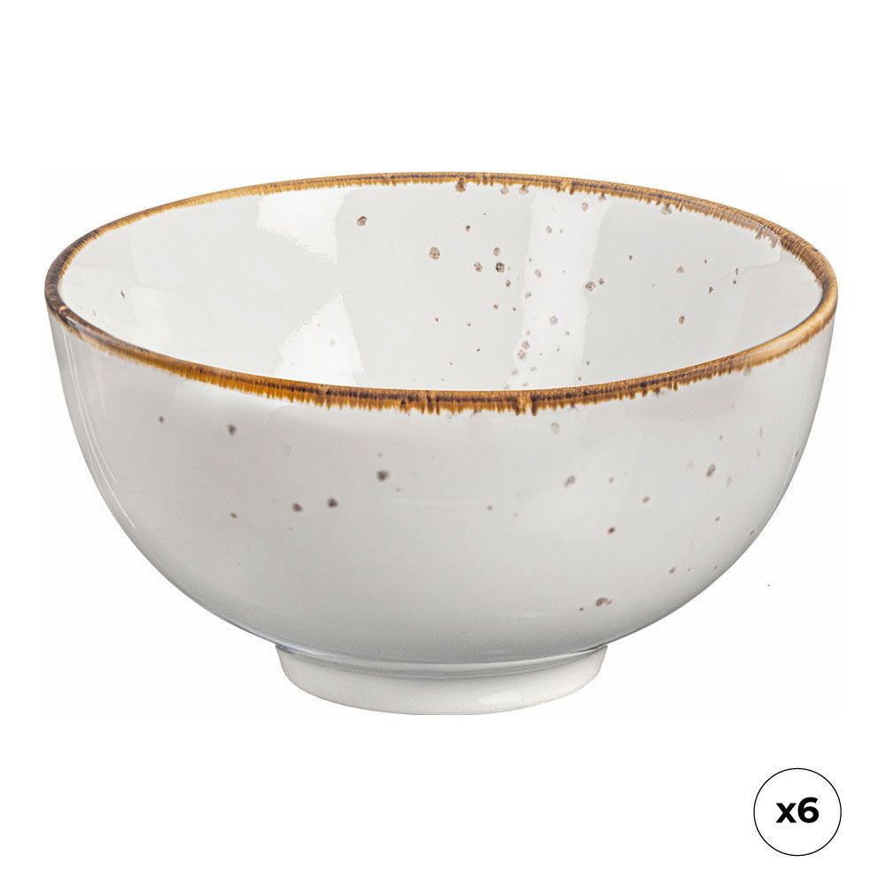 Pack 6 uds bol de porcelana akiko ø11,5 cm