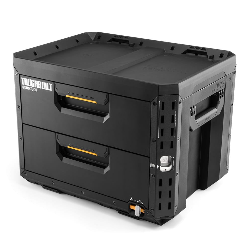 Maletín stacktech de 2 cajones con cierre, 53 x 40,5 x 39,5 cm