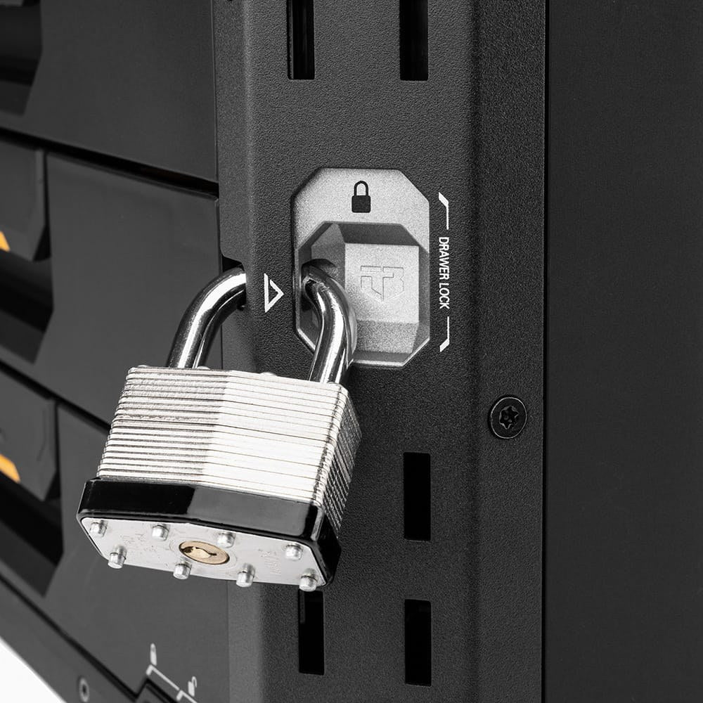 Maletín stacktech de 2 cajones con cierre, 53 x 40,5 x 39,5 cm