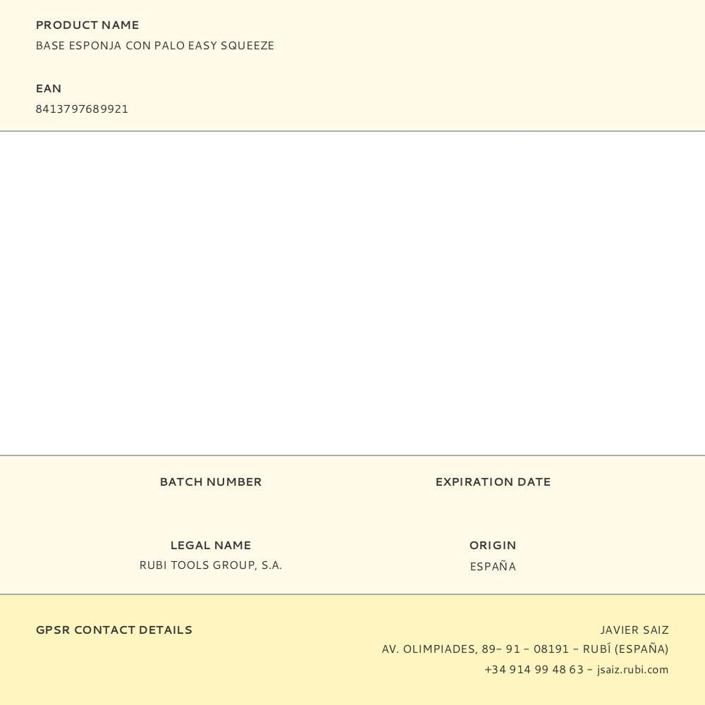 Base esponja con palo easy squeeze