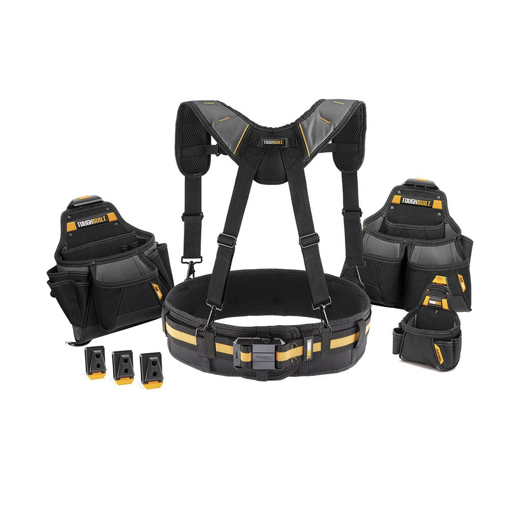 Cinturón portaherramientas constructor pro, set 5 piezas cliptech