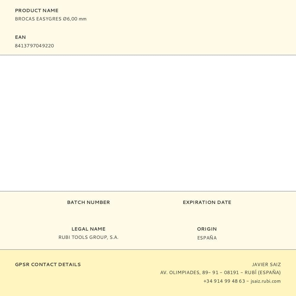 Brocas easygres ø6,00 mm