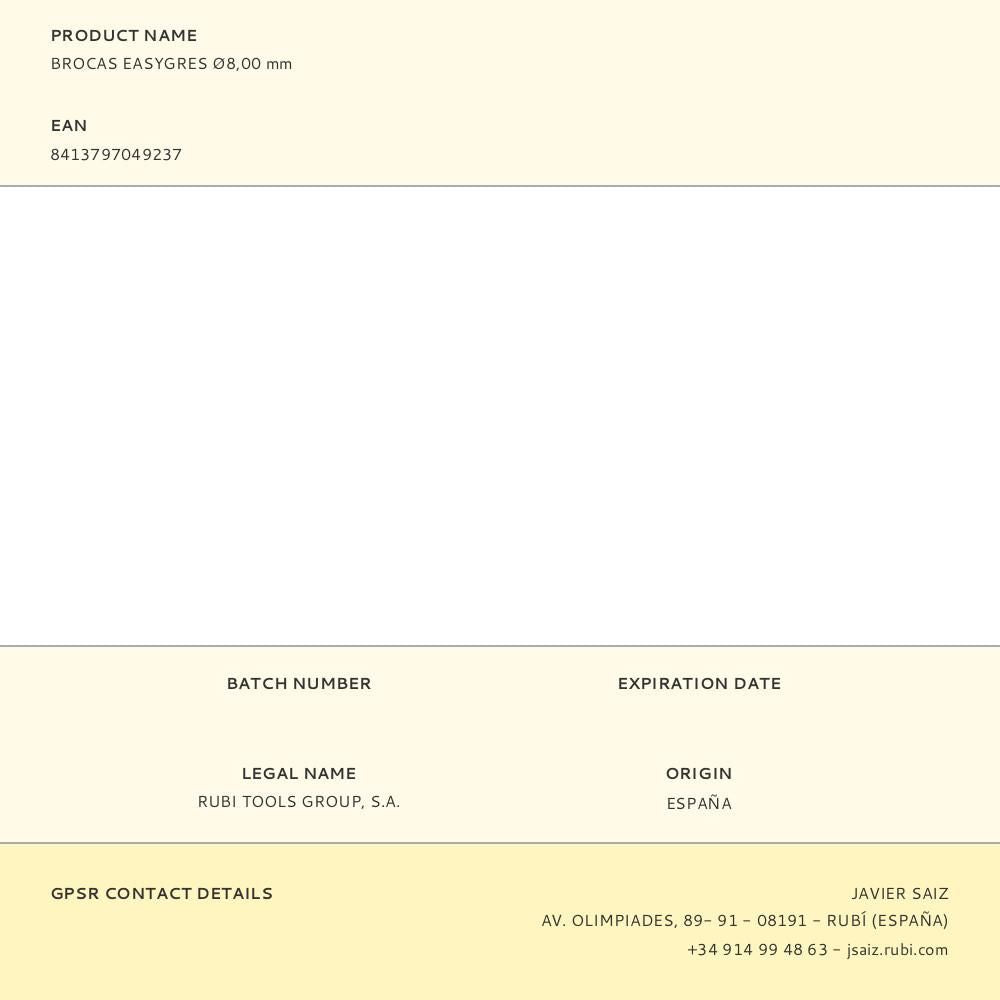 Brocas easygres ø8,00 mm