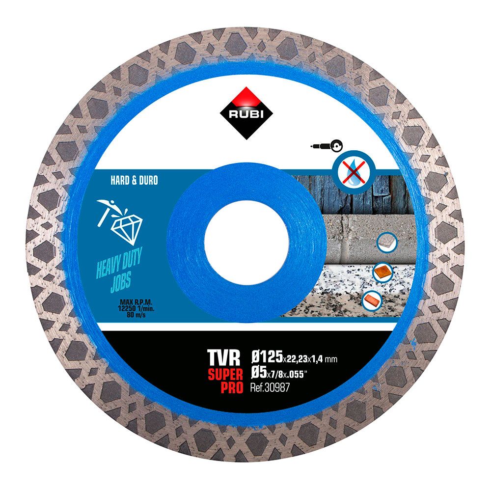 Disco diamantado tvr superpro ø125 x 1,4 x 22,2 mm