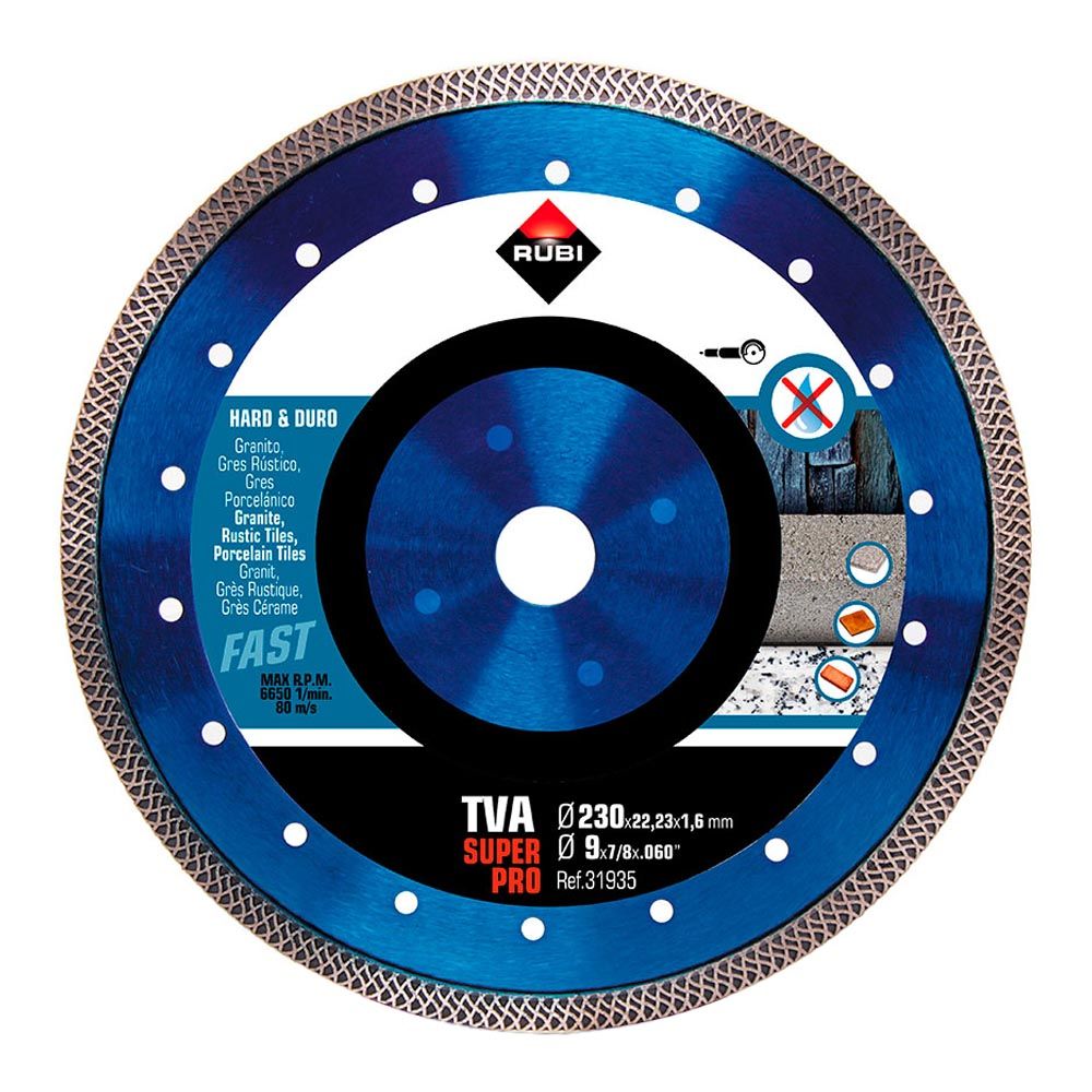 Disco diamantado tva superpro ø230 x 1,4 x 22,2 mm