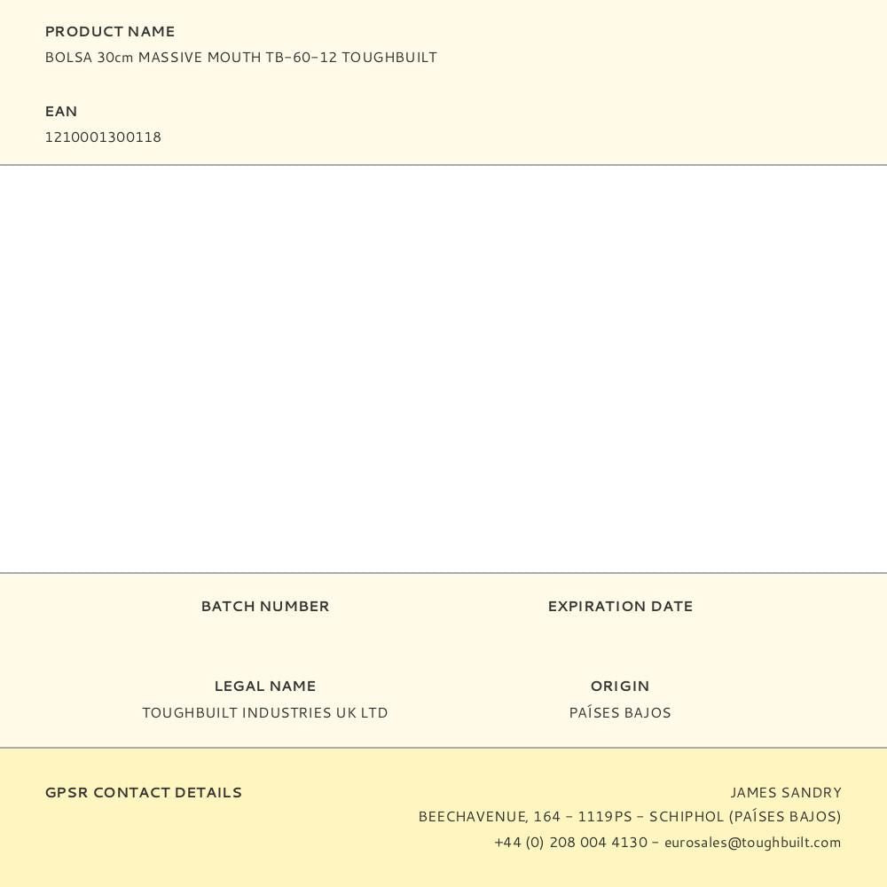 Bolsa de herramientas massive mouth 30 cm