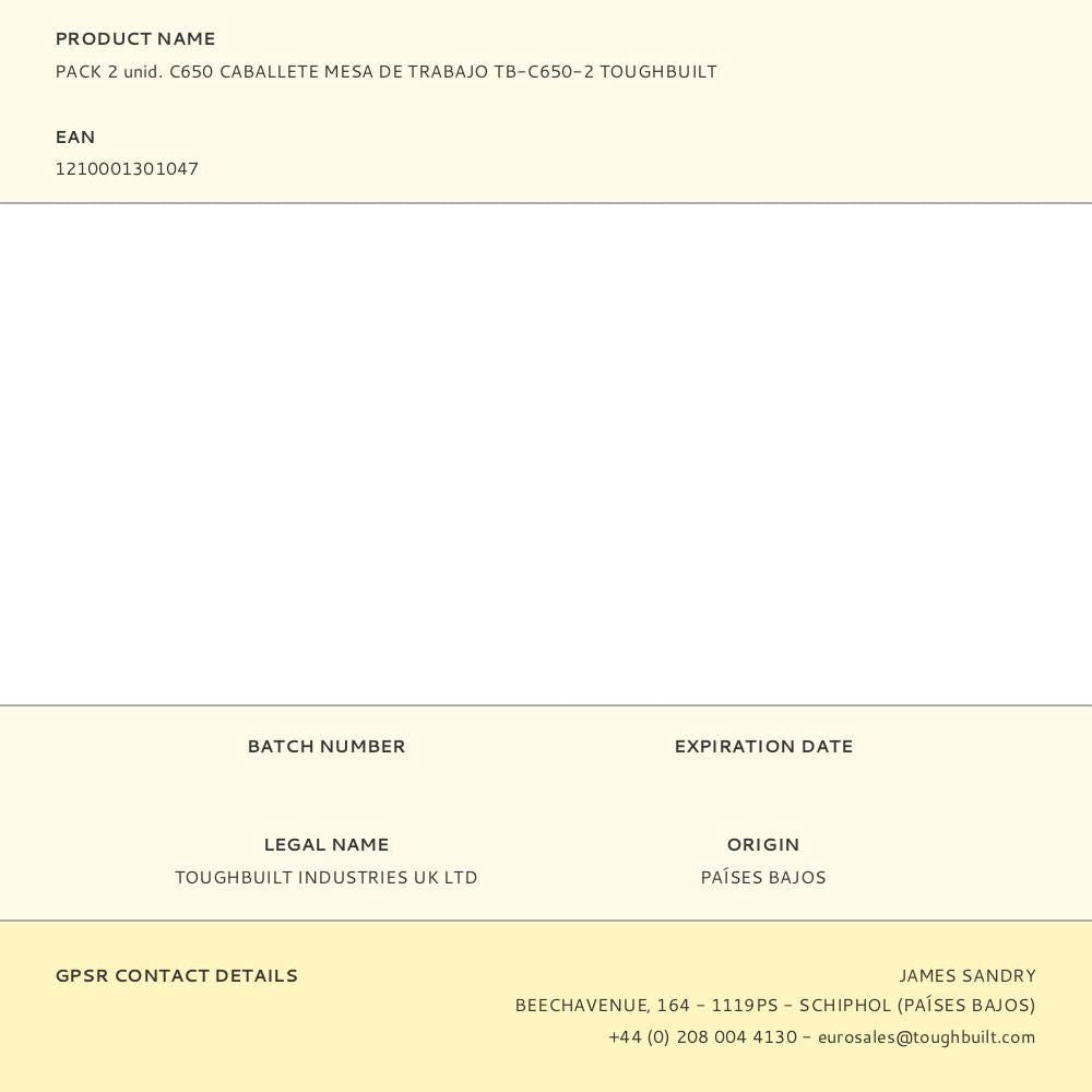 Caballete / mesa de trabajo c650, 2 uds