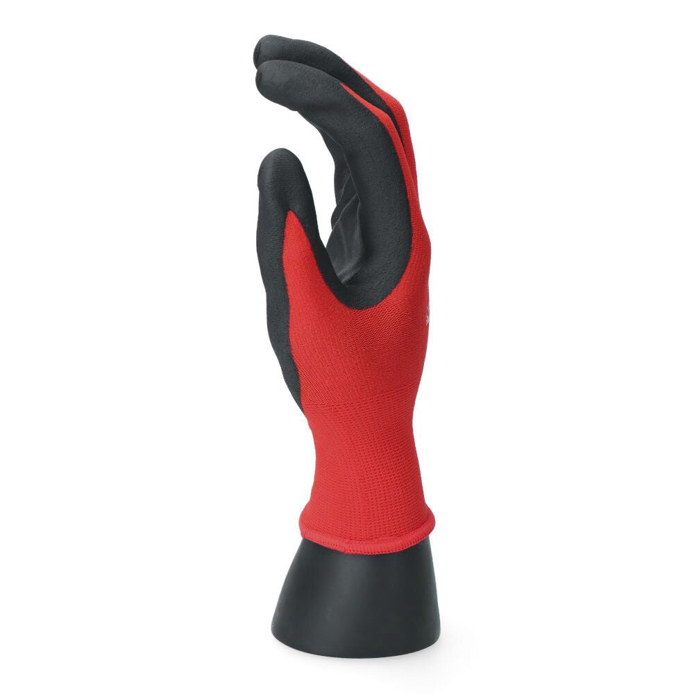 Guante poliéster con palma latex para construcción, t-10