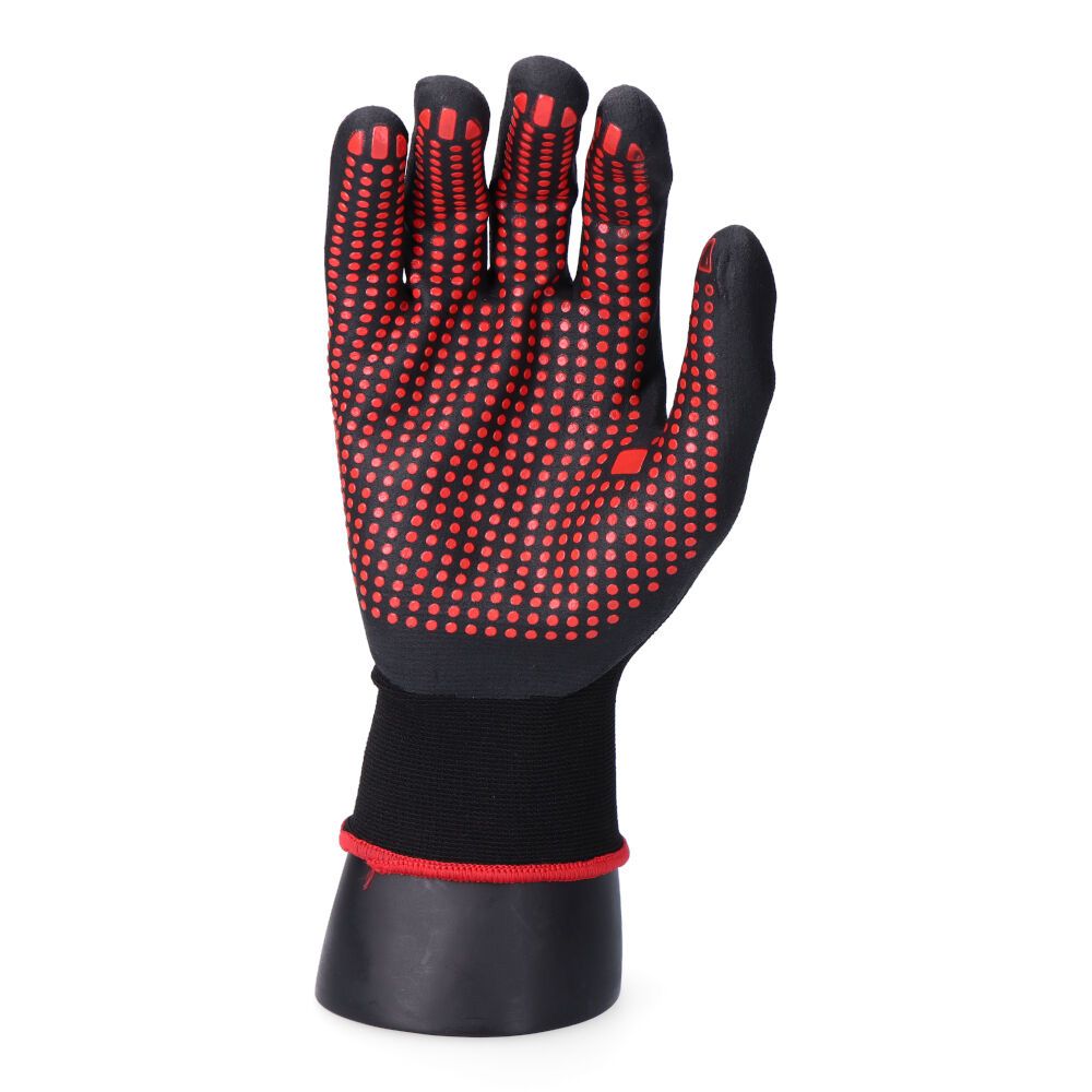 Guante nailon / licra palma nitrilo para metalúrgia, t-08