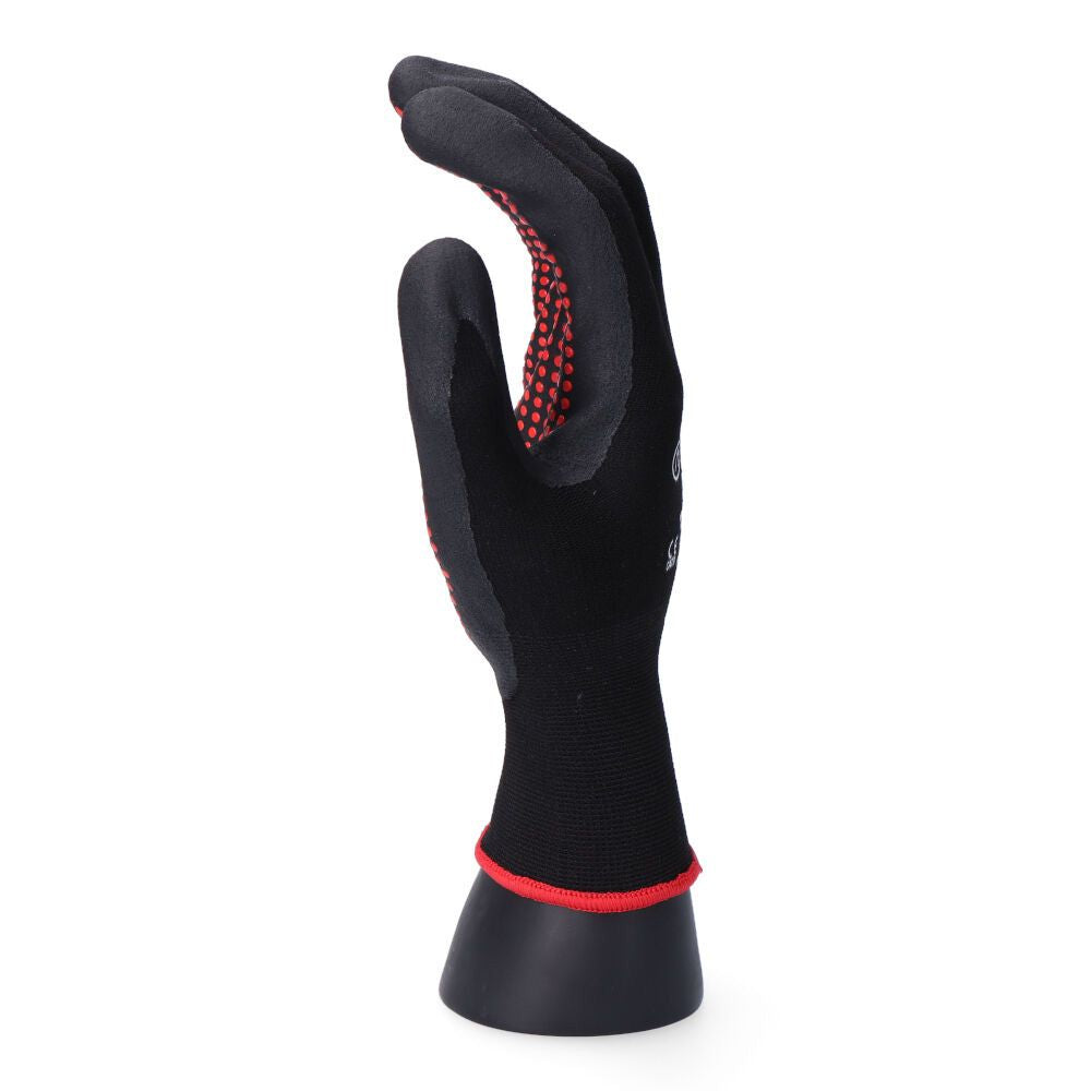 Guante nailon / licra palma nitrilo para metalúrgia, t-08